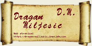 Dragan Milješić vizit kartica